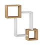 Hanah Home Estantería de Pared Ars3-Sw Roble y Blanco